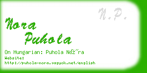 nora puhola business card